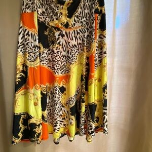 Vibrant Animal Print Skirt
